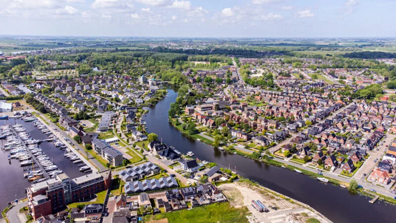 Luchtfoto van Delfzijl