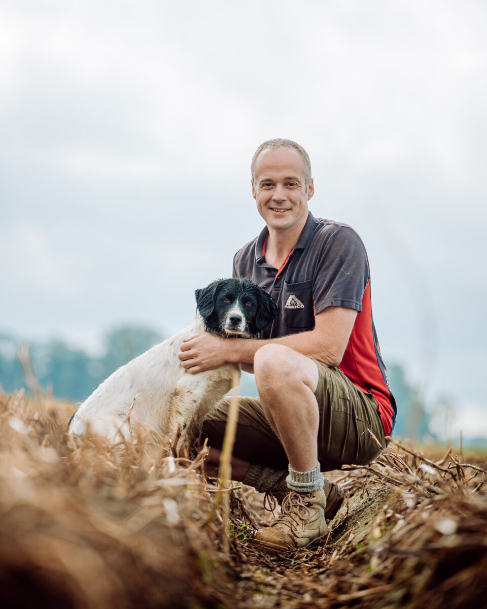 Boer met hond